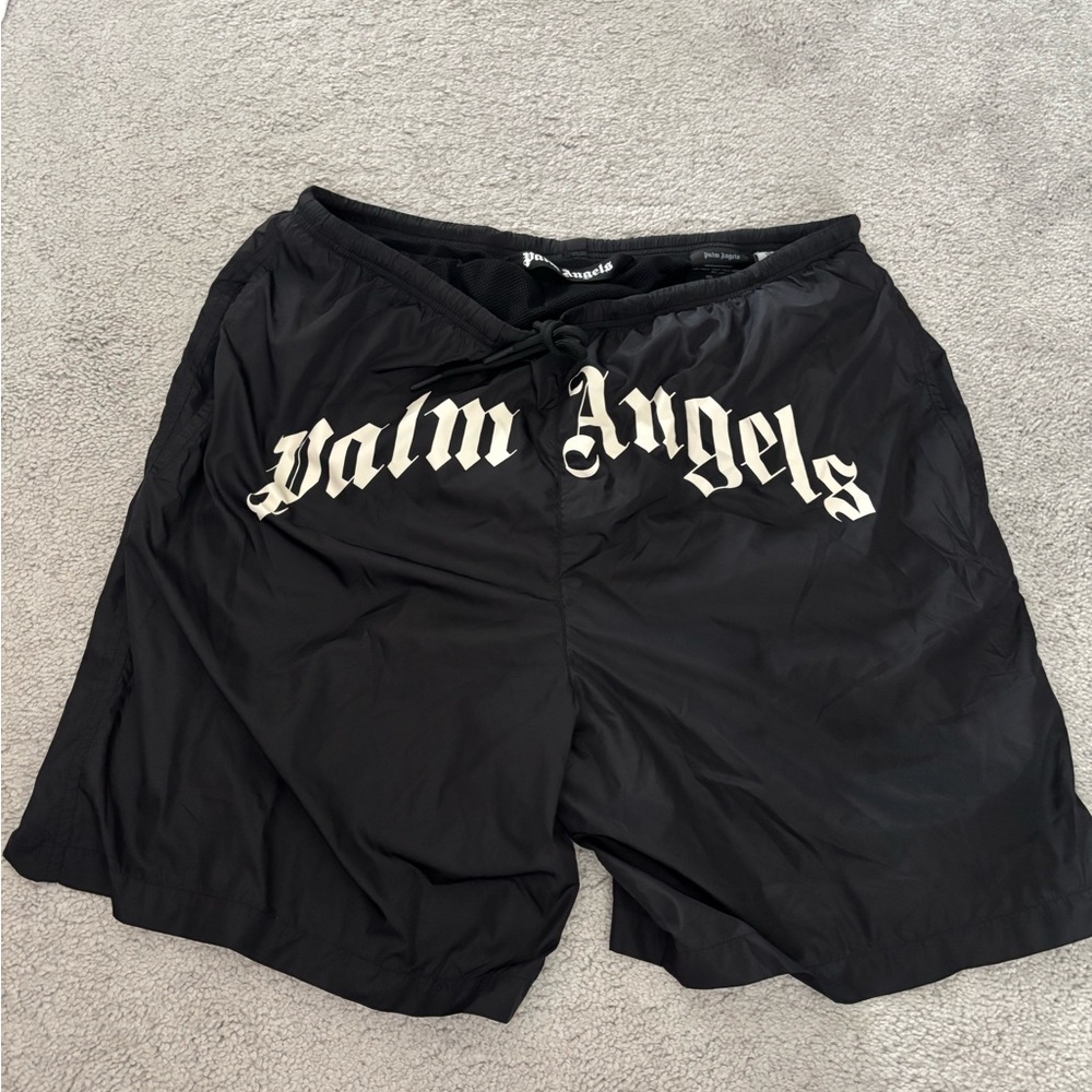 Palm Angels Black Athletic Shorts